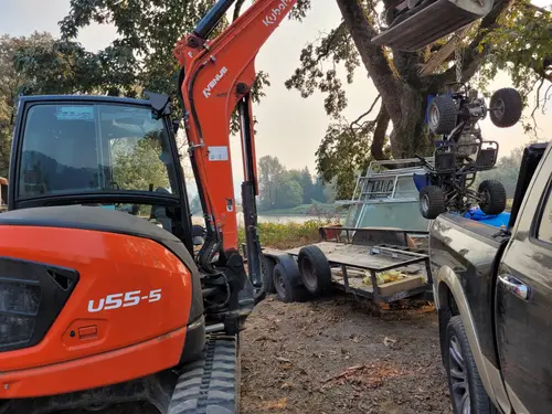 aExcavator